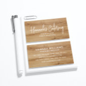 Stilvoll Modern Simple Wood Eleganter Script-Cater Visitenkarte