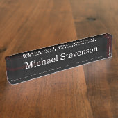 Stilvoll modern und elegant eingerichtet namensplakette (Seite)