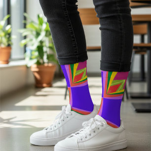 Stilvoll Moderne abstrakte Kunstästhetik Farben Socken