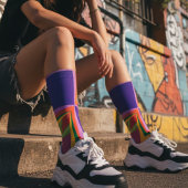 Stilvoll Moderne abstrakte Kunstästhetik Farben Socken