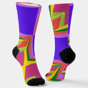 Stilvoll Moderne abstrakte Kunstästhetik Farben Socken