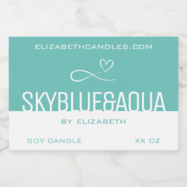 Stilvoll moderne, einfache Schlichte Aquamarine We Lebensmitteletikett