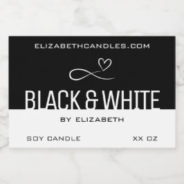 Stilvoll moderne, einfache Schlichte Schwarz-weiße Lebensmitteletikett