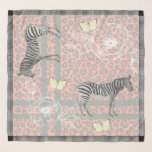 Stilvoll Moderne eklektische Chic Pastel Pink Gray Schal<br><div class="desc">Stilvoll und modern ist der Chiffonschal mit seinem schicken böhmischen,  eklektischen Design mit Zebras,  Schmetterlingen,  Leopardendruck und blühender Kontur in Pastellrosa und Grau und einem eleganten Schwarz-Weiß-Karo-Schnittmuster. Exklusiv für Sie entworfen von Happy Dolphin Studio.</div>