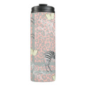 Stilvoll Moderne eklektische Chic Pastel Pink Gray Thermosbecher (Vorderseite)