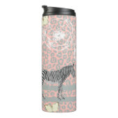 Stilvoll Moderne eklektische Chic Pastel Pink Gray Thermosbecher (Nach rechts gedreht)