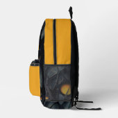 Stilvoll moderne Elegant Mustard & Black Gray Bedruckter Rucksack (Rechts)