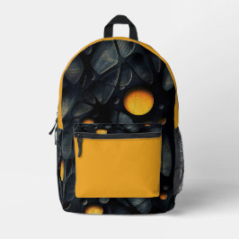 Stilvoll moderne Elegant Mustard & Black Gray Bedruckter Rucksack
