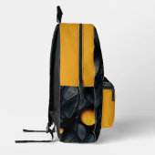 Stilvoll moderne Elegant Mustard & Black Gray Bedruckter Rucksack (Links)