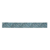 Stilvoll Moderne Elegant Silver Türkise Blue Swirl Satinband (Vorderseite)