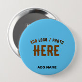 STILVOLL MODERNE KUSTOM SWAG SKY BLAUE VERIFIKATIO BUTTON (Vorne & Hinten)