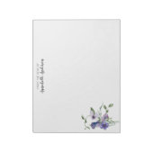 Stilvoll Moderne Lila botanische Wasserfarben Notizblock (Rotiert)