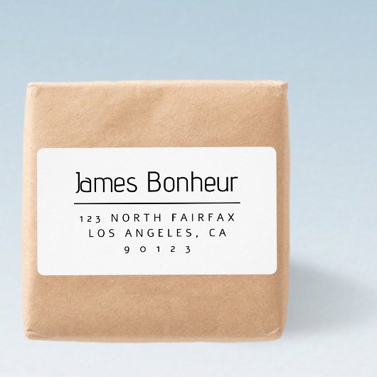 Stilvoll Moderne Rücksendeadresse Schwarz & Weiß