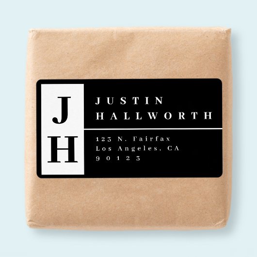 Stilvoll Moderne Rücksendeadresse Schwarz & Weiß