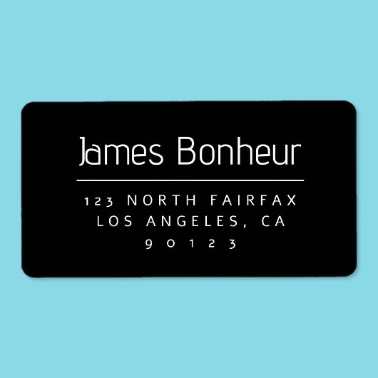 Stilvoll Moderne Rücksendeadresse Schwarz & Weiß Adressaufkleber