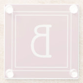 Stilvoll Moderner Anfangsbuchstabe Einfach Rot Glasuntersetzer (Rückseite)