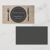 Stilvoll moderner angesagter Catering Feinschmecke Visitenkarte (Vorne/Hinten)