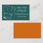 Stilvoll moderner angesagter Catering Koch Hut Visitenkarte (Vorne/Hinten)