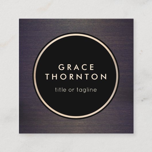 Stilvoll moderner Beruflicher Holzdesigner Quadratische Visitenkarte (Vorderseite)