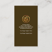 Stilvoll moderner Beruflicher Zuhause-Builder Visitenkarte (Rückseite)