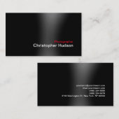 Stilvoll moderner Black Gray Red Fotografy Artist Visitenkarte (Vorne/Hinten)