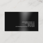 Stilvoll moderner Black Gray Red Fotografy Artist Visitenkarte (Rückseite)