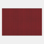 Stilvoll Moderner Black Red Buffalo Karo Kariert Geschenkpapier Set (Vorderseite 3)
