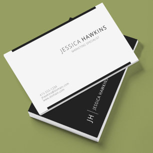Stilvoll moderner Block Black Noir Beruflich Visitenkarte