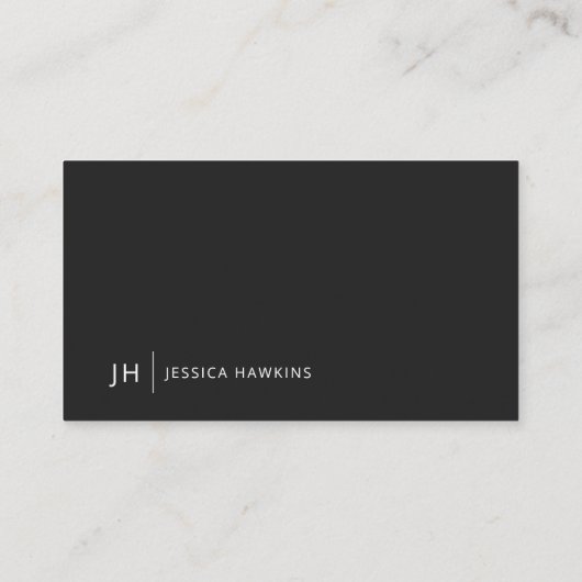 Stilvoll moderner Block Black Noir Beruflich Visitenkarte (Rückseite)