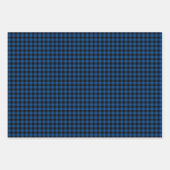 Stilvoll moderner Blue Black Buffalo Karo Kariert Geschenkpapier Set (Vorderseite 3)