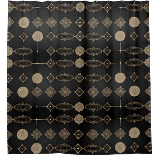 Stilvoll moderner Boho Duschvorhang Stil 2 (Vorderseite)