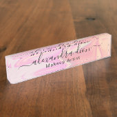 Stilvoll moderner, eleganter Holograf Namensplakette (Seite)