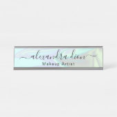 Stilvoll moderner, eleganter Holograf Schreibtischnamensplakette (Vorderseite )