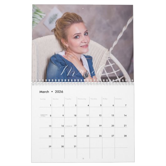 Stilvoll moderner Familienkalender Foto Kalender (Mär 2026)