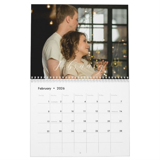 Stilvoll moderner Familienkalender Foto Kalender (Feb 2026)