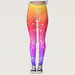 Stilvoll moderner Fuschia Hot Pink Glitzer Glam Leggings