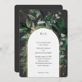 Stilvoll Moderner Garten Elegante Hochzeit Inv Einladung (Vorne/Hinten)