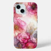 Stilvoll moderner Girly Pink | Aquarellblume Case-Mate iPhone Hülle (Rückseite)