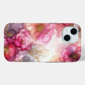 Stilvoll moderner Girly Pink | Aquarellblume Case-Mate iPhone Hülle (Rückseite (Horizontal))