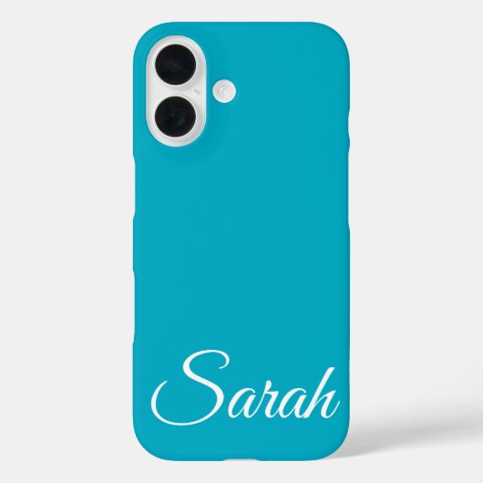 Stilvoll moderner klassischer Kundenname Blau Case-Mate iPhone Hülle (Rückseite)