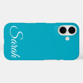 Stilvoll moderner klassischer Kundenname Blau Case-Mate iPhone Hülle (Rückseite (Horizontal))