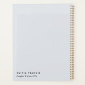 Stilvoll moderner Minimal Blue Gray Colorblock 202 Planer (Rückseite)