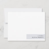 Stilvoll moderner Minimal Blue Gray Colorblock Mitteilungskarte (Vorderseite)