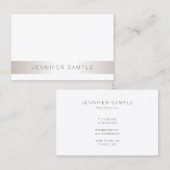 Stilvoll moderner Minimalistischer Schlicht Trendy Visitenkarte (Vorne/Hinten)