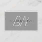 Stilvoll moderner Name | Schwarz & Dunkelgrau Visitenkarte (Vorderseite)
