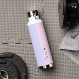 Stilvoll Moderner rosafarbener Lila Pastell Minima Trinkflasche