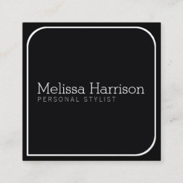 Stilvoll Moderner Schwarzer Platz beruflicher Styl Quadratische Visitenkarte
