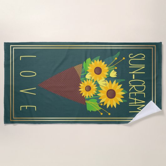 Stilvoll moderner Sommer Strandtuch (Vorderseite)