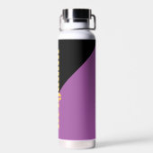 Stilvoll moderner Trendy Black Individuelle Name Trinkflasche (Rückseite)