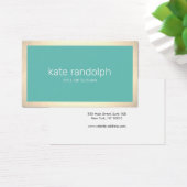 Stilvoll moderner Türkis Gold Border Beauty Salon (Schreibtisch)